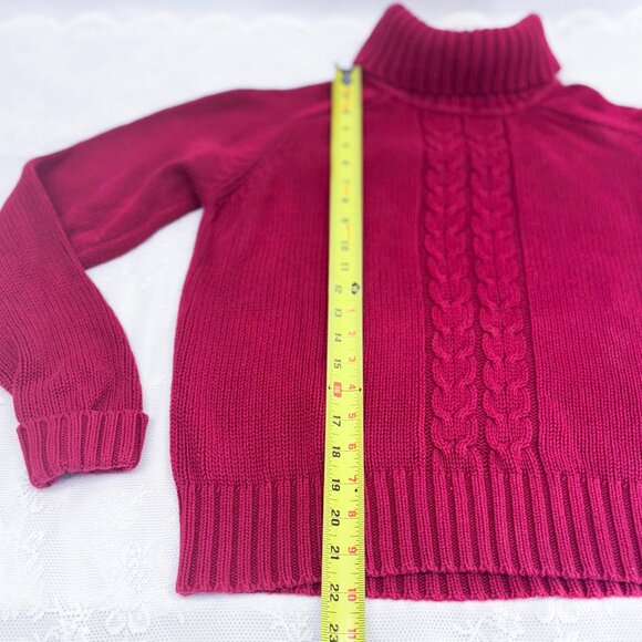 Vintage Women's Calvin Klein Jeans Cozy Cable Knit Turtleneck Sweater - Picture 7 of 10